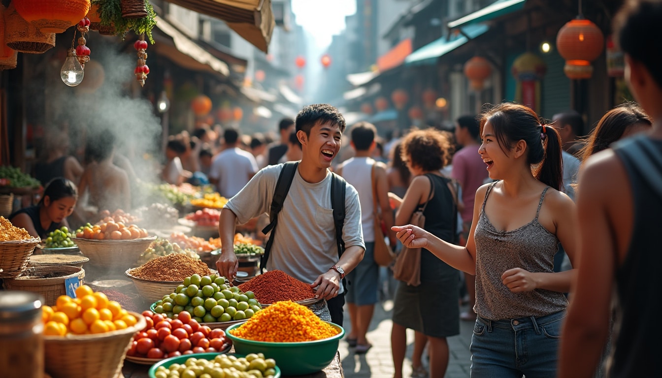 découvrez comment la photographie de rue saisit l'énergie vibrante et le bouillonnement des marchés asiatiques, capturant des moments authentiques et dynamiques.