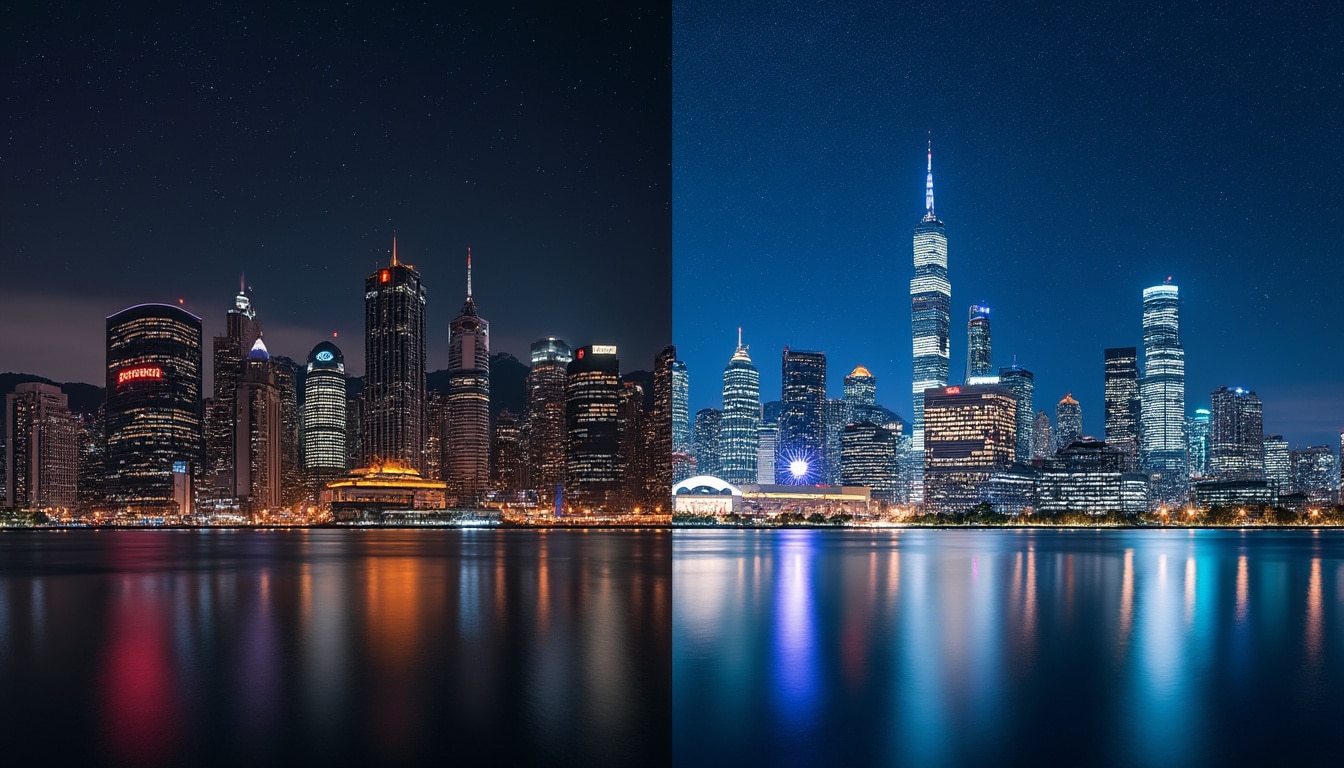 découvrez comment la réduction de bruit par deep learning améliore la qualité des photos de nuit en sauvegardant les détails et en éliminant le bruit, pour des images plus nettes et lumineuses.