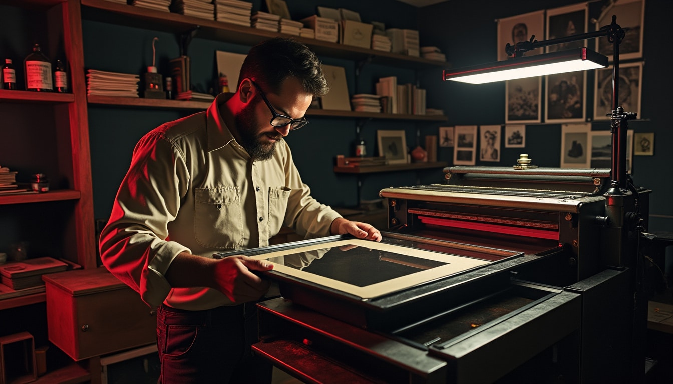 découvrez comment le tirage manuel sous l'agrandisseur préserve et valorise le savoir-faire traditionnel de la photographie argentique, alliant passion et technique artisanale.