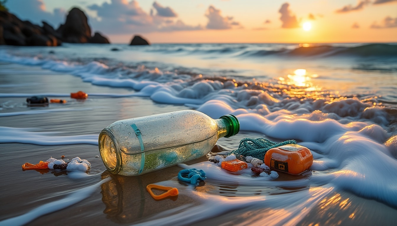 découvrez comment l'intégration artistique de déchets marins dans des images en pose longue révèle et dénonce la pollution des océans, sensibilisant à la protection de l'environnement marin.