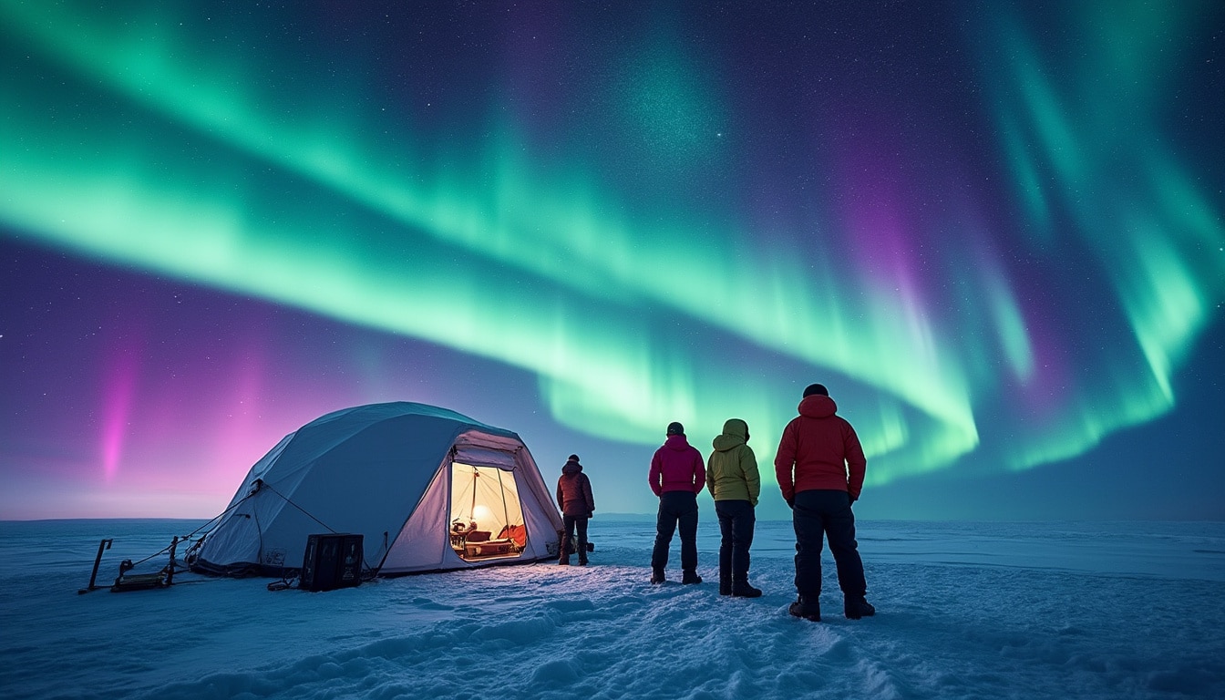 découvrez comment l'observation des aurores boréales polaires motive des expéditions lointaines pour capturer ces phénomènes lumineux en photo de nuit.