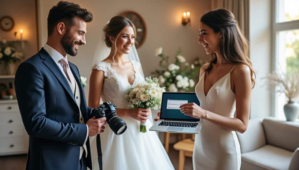 garantissez la réservation de votre prestation photo mariage en effectuant un acompte sécurisé. assurez la tranquillité de votre jour spécial grâce à un engagement simple et fiable.