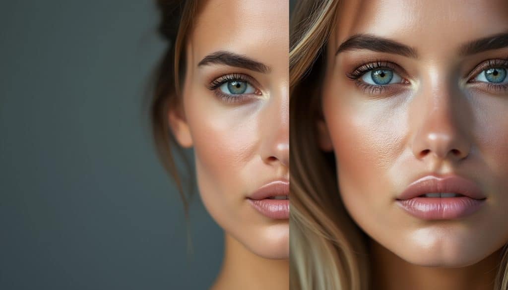 découvrez comment un lissage excessif sous photoshop peut donner au visage un aspect artificiel et plastifié, et comment préserver une peau naturelle.